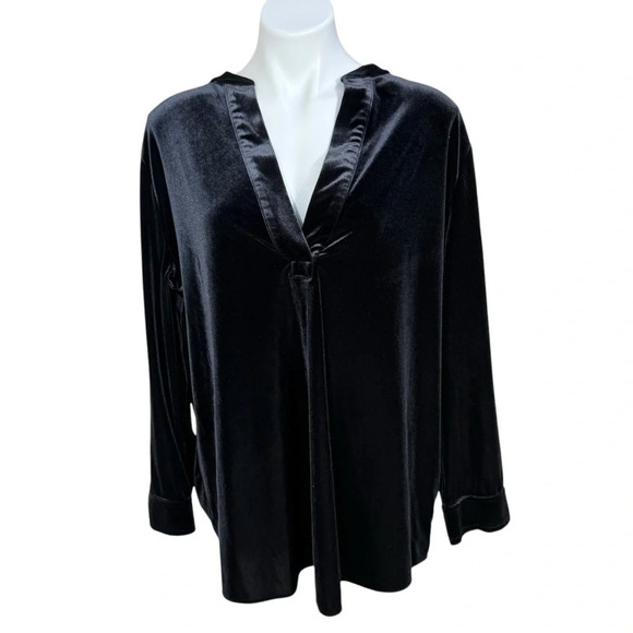 Lauren Ralph Lauren black velvet tunic top size 2XL plus size - Picture 1 of 3